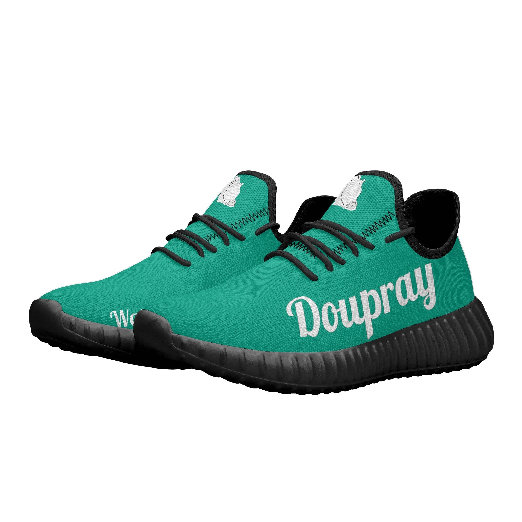 DoUPray Sneakers (Aqua) popcustoms