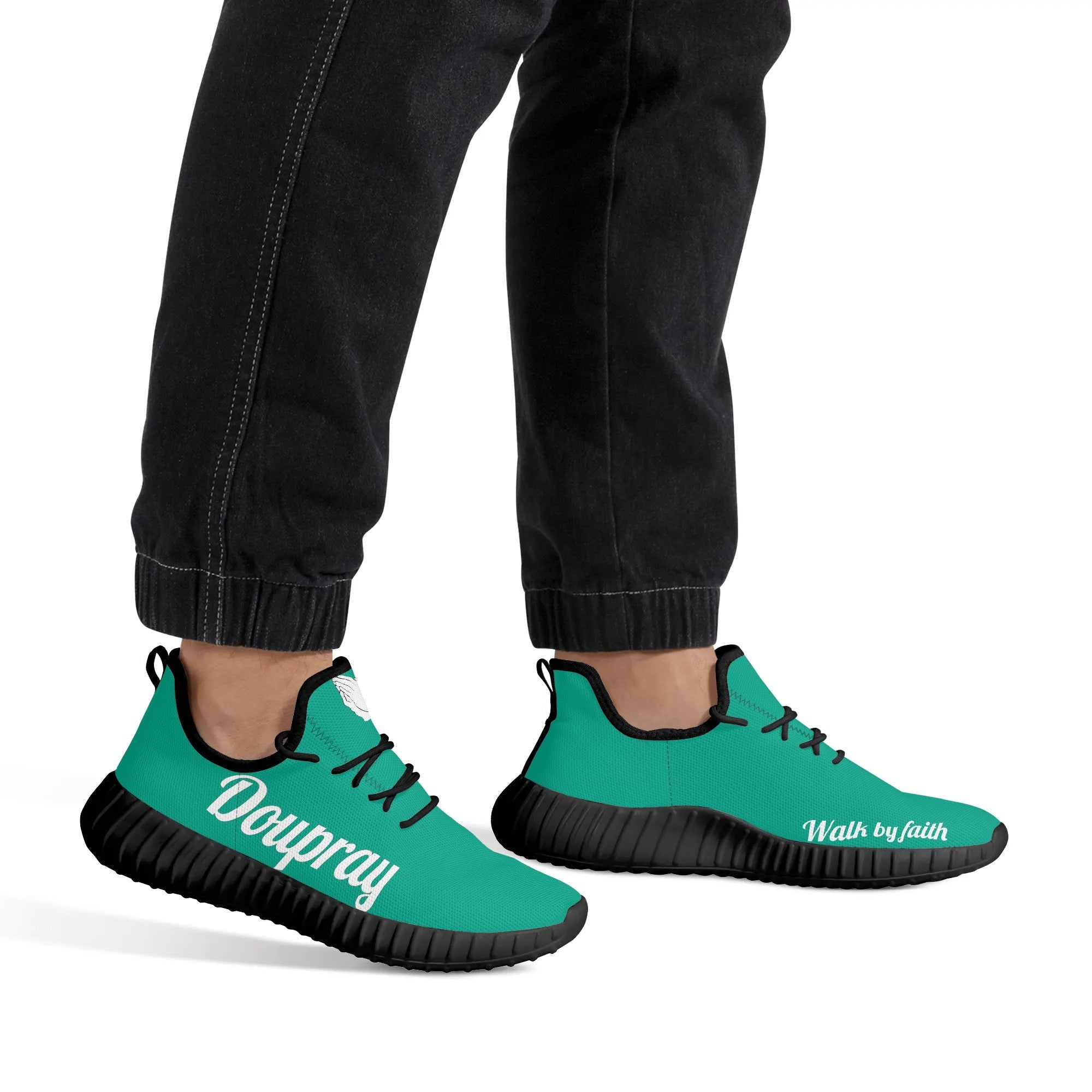 DoUPray Sneakers (Aqua) popcustoms