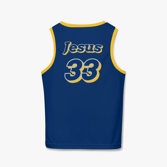 Bright and bold Kids DoUPray Basketball Jersey – empowering young players on and off the court!