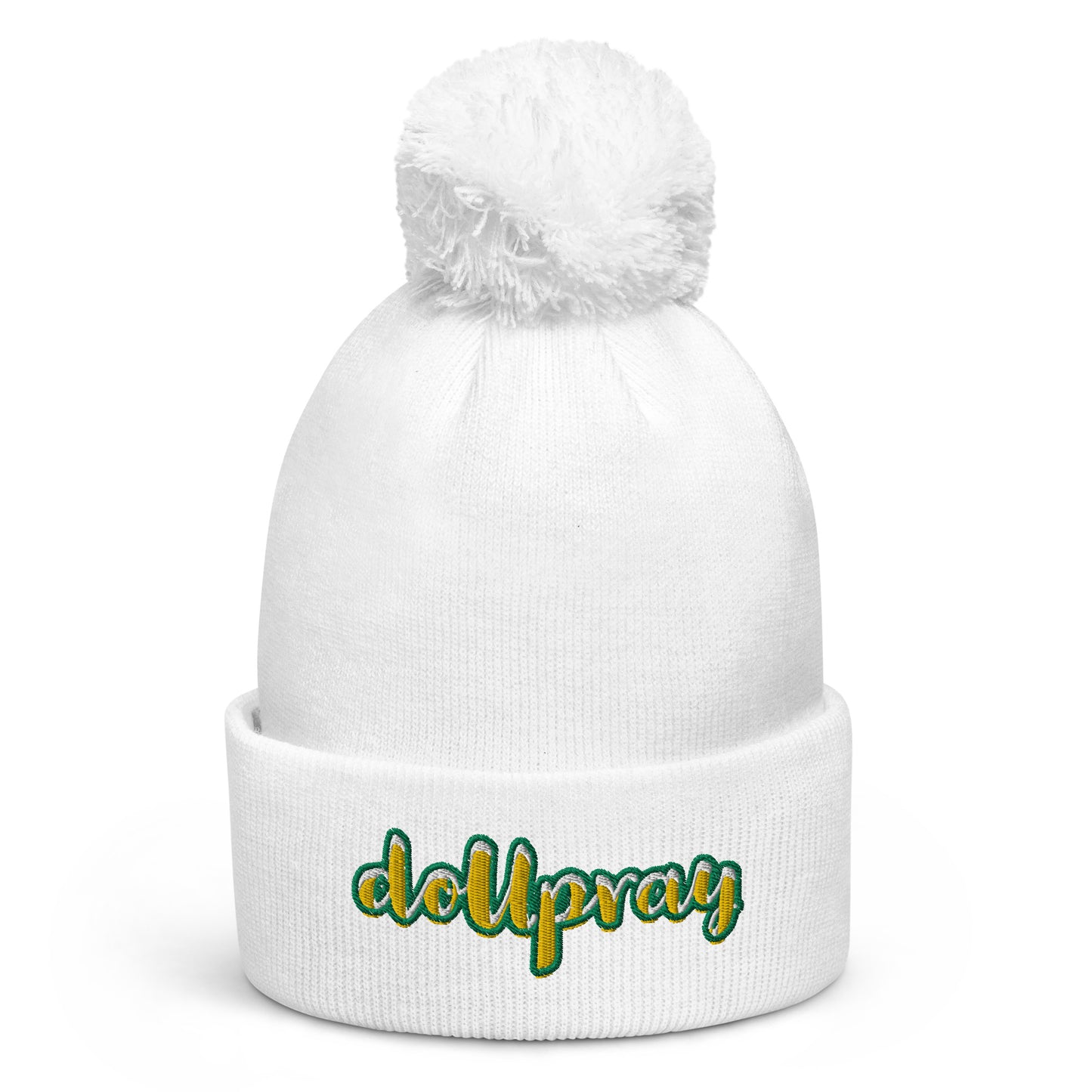 Pom Pom Beanie – Soft-touch acrylic cuffed beanie with matching pom pom by Do U Pray.