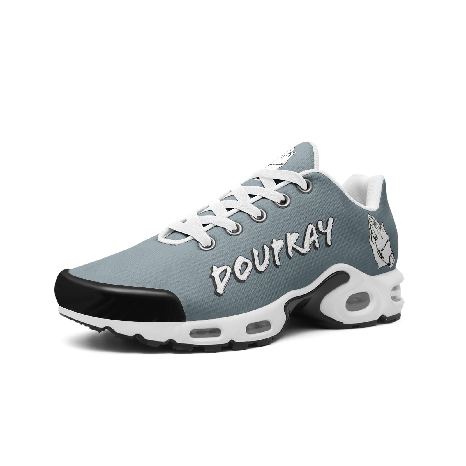 Step into bold faith with Prayer Max Sneakers Steel Grey by Do U Pray. Lightweight, breathable, and perfect for believers on the move.