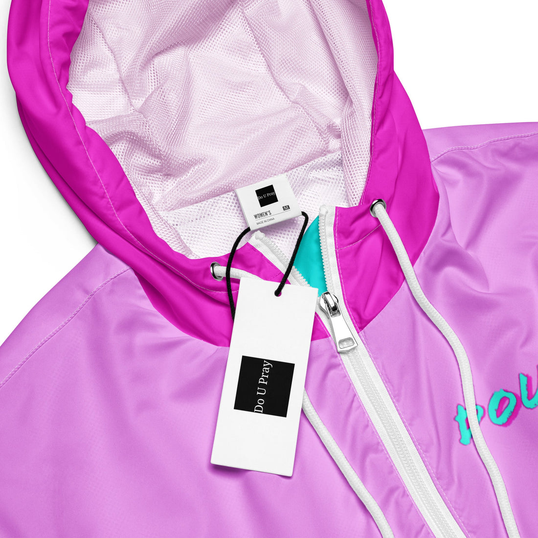 Fuchsia windbreaker Do U Pray