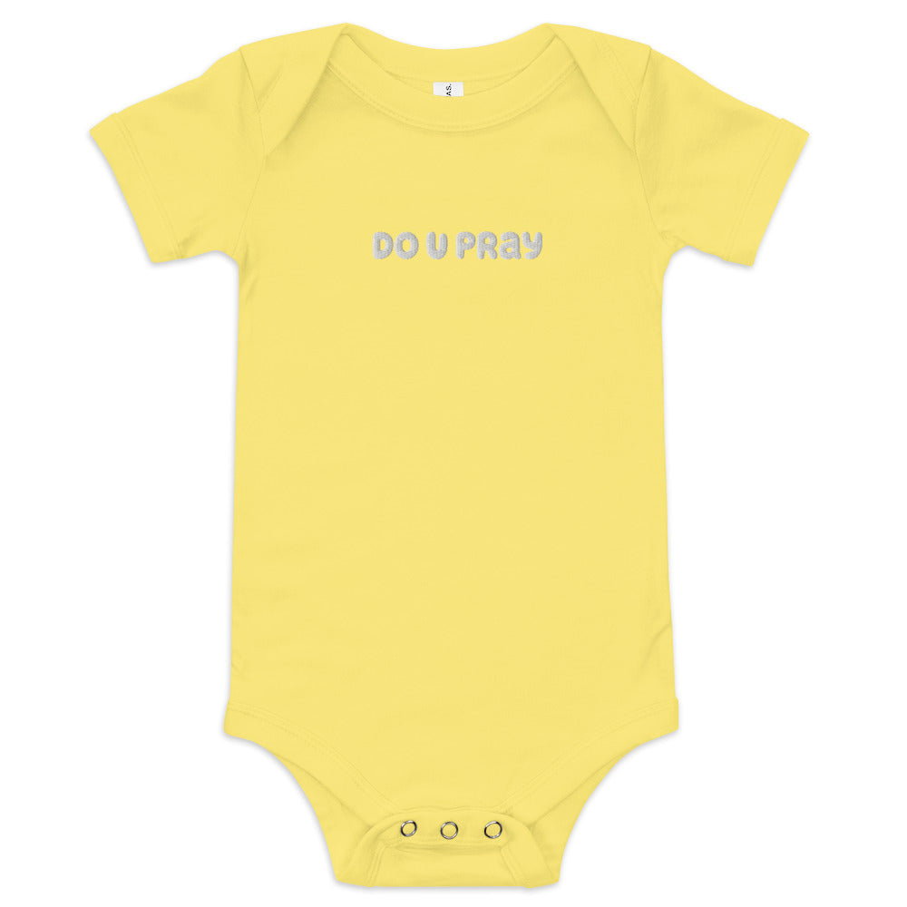 do U pray Baby short sleeve one piece Doupray