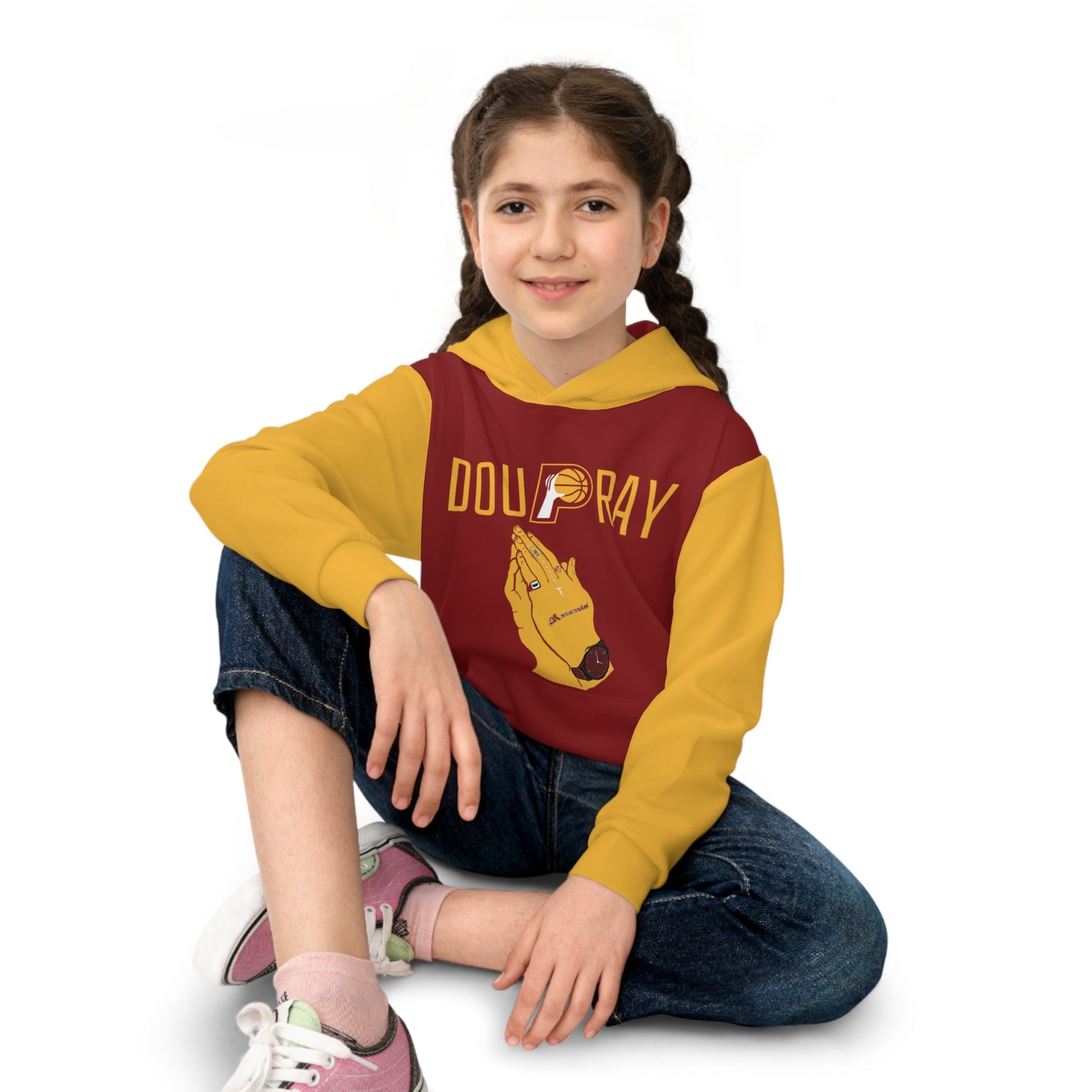 DoUPray retro Children's Hoodie (AOP) Printify