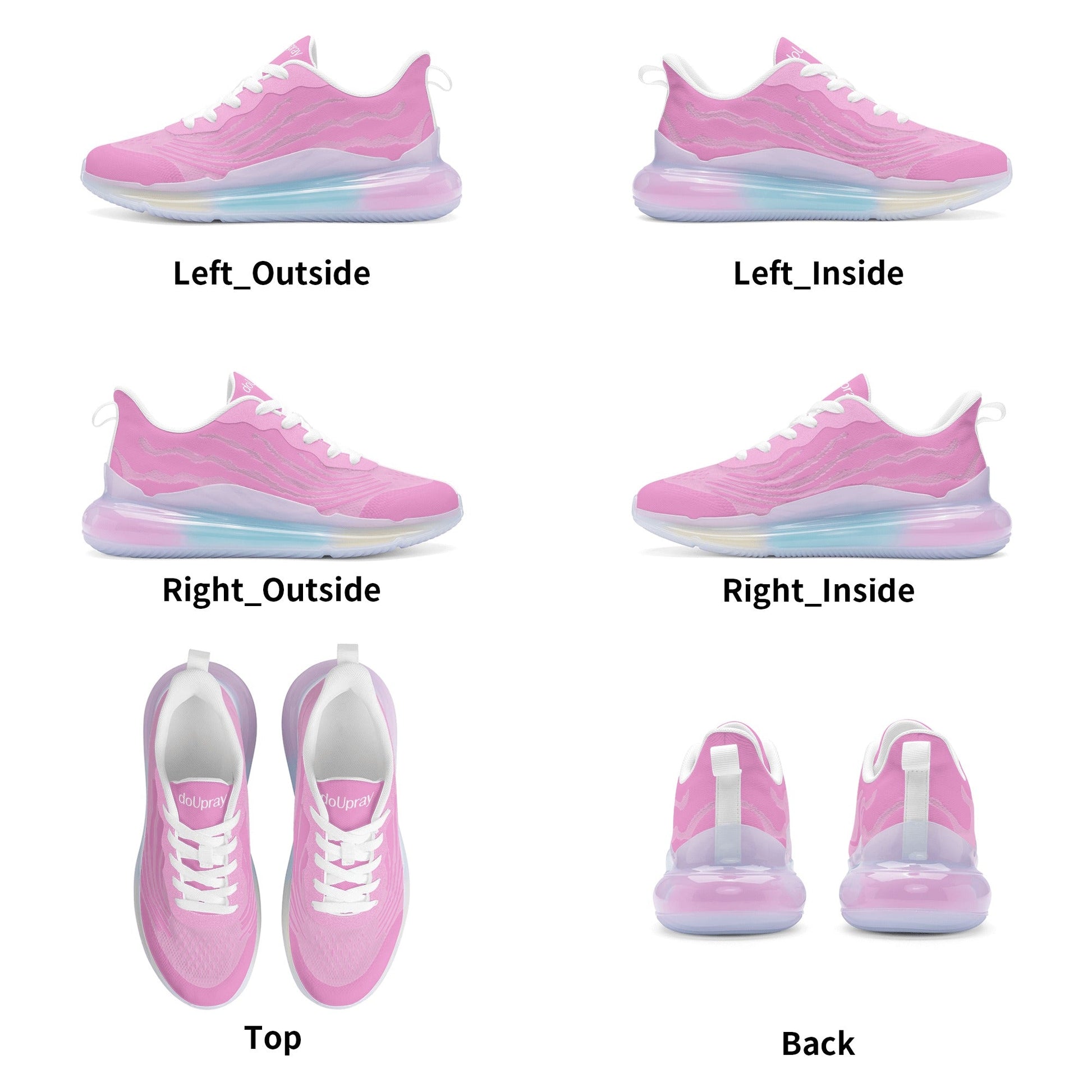 Womens Rainbow Atmospheric Cushion Running Shoes popcustoms