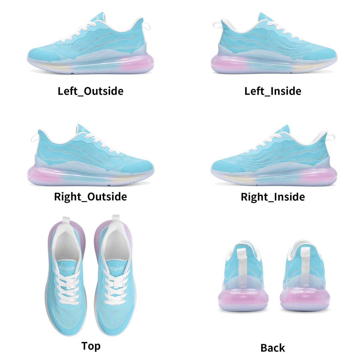 Womens Rainbow Atmospheric Cushion Running Shoes popcustoms