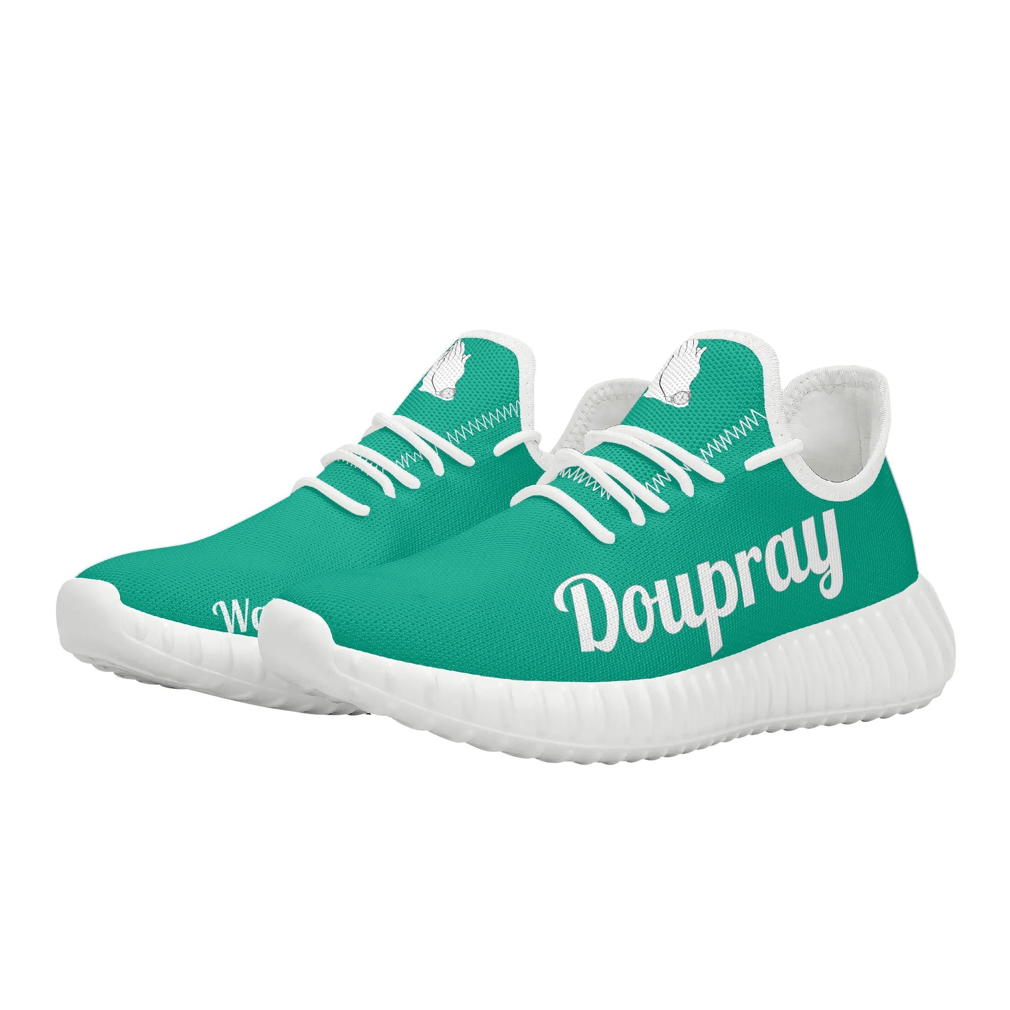 DoUPray Sneakers (Aqua) popcustoms