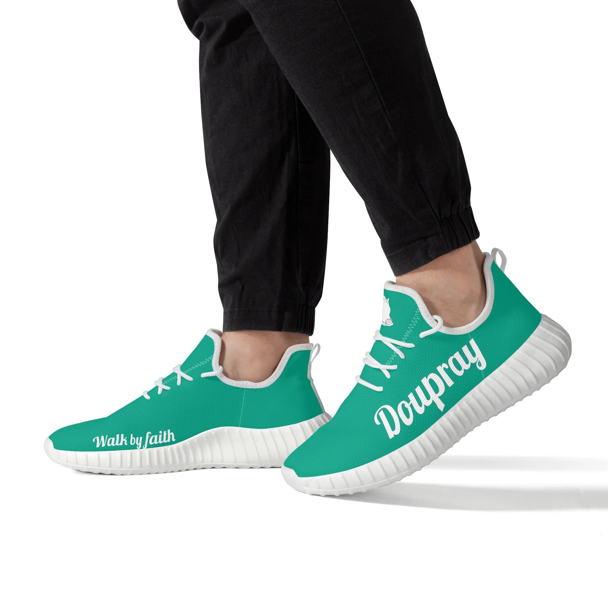 DoUPray Sneakers (Aqua) popcustoms