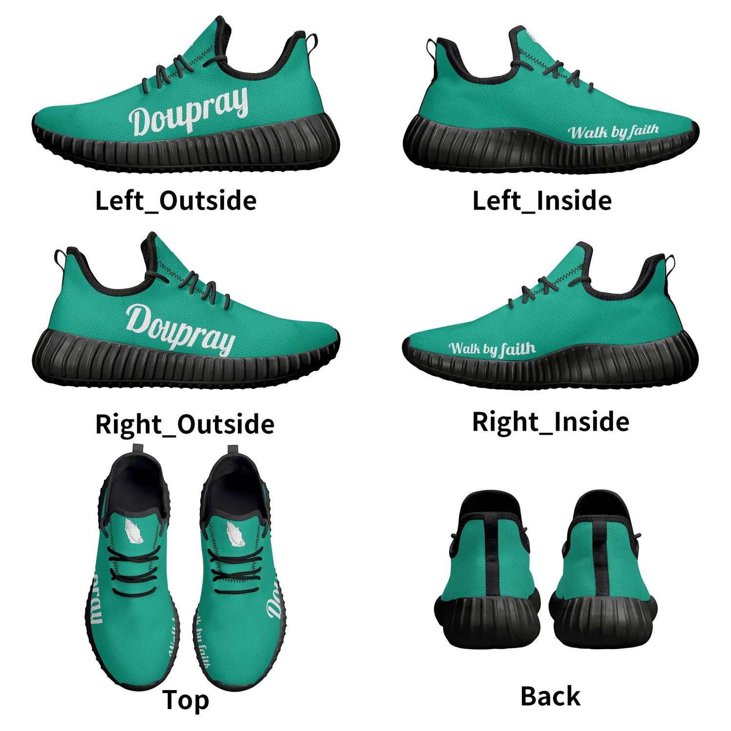DoUPray Sneakers (Aqua) popcustoms