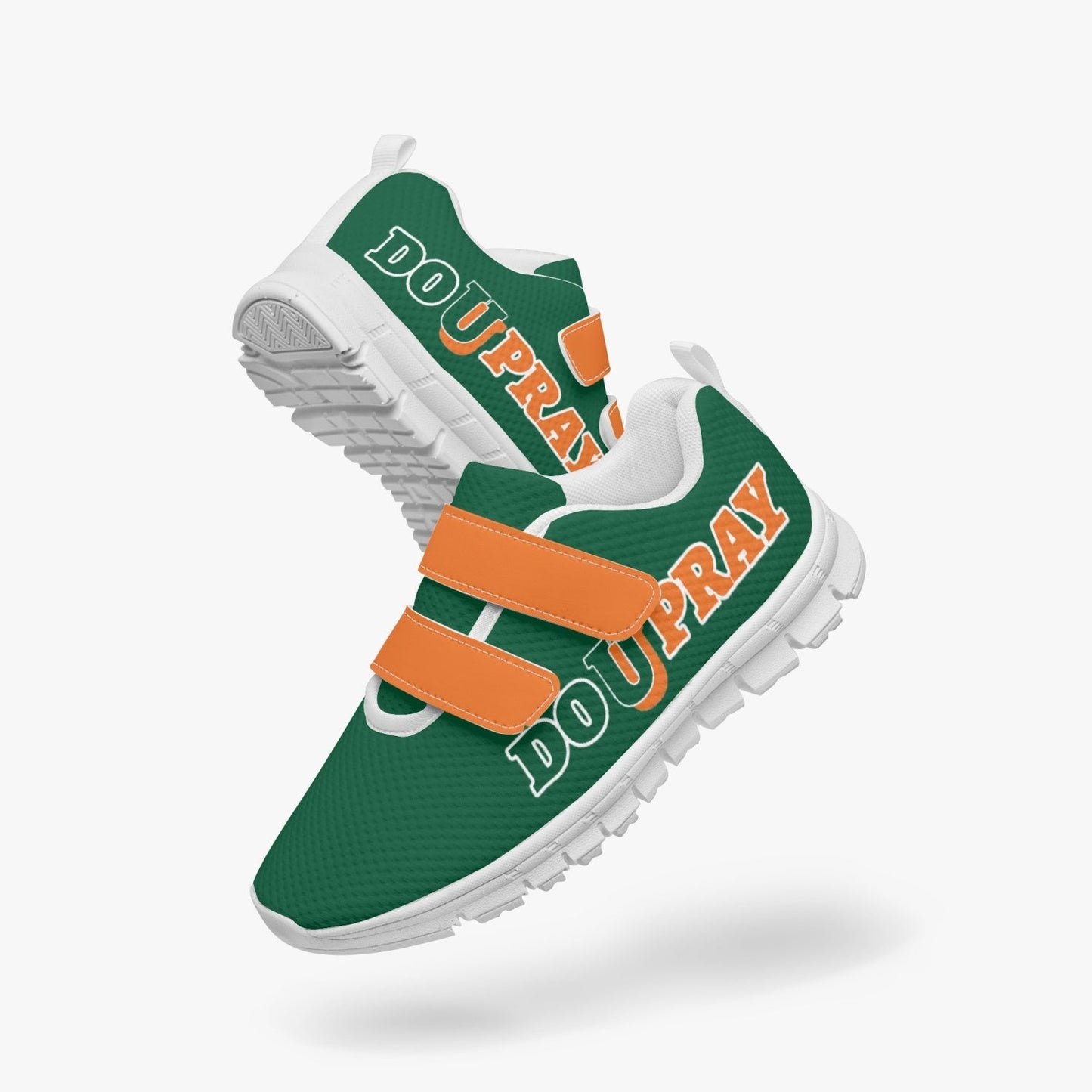 672. Kids Lightweight Velcro Sneaker Do U Pray