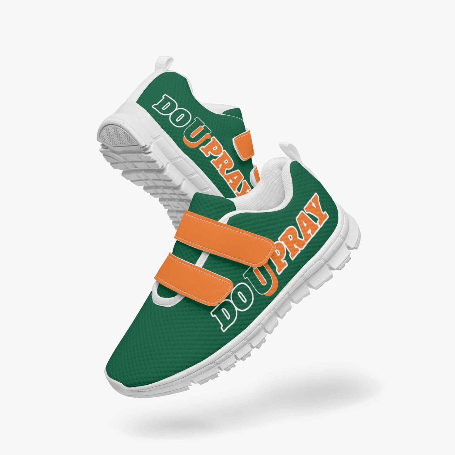 672. Kids Lightweight Velcro Sneaker Do U Pray