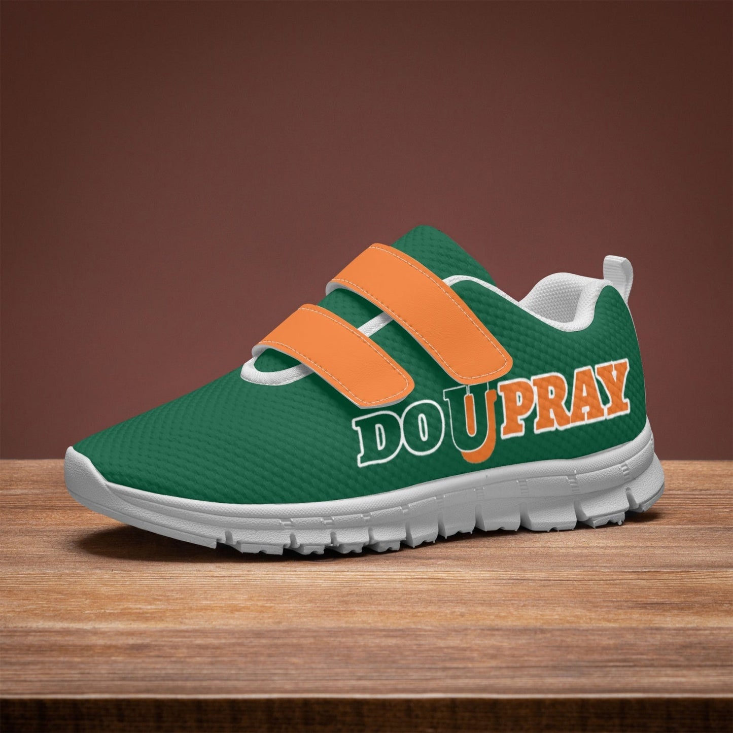 672. Kids Lightweight Velcro Sneaker Do U Pray