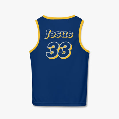 Bright and bold Kids DoUPray Basketball Jersey – empowering young players on and off the court!