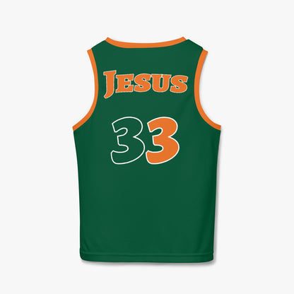 Bright and bold Kids DoUPray Basketball Jersey – empowering young players on and off the court!