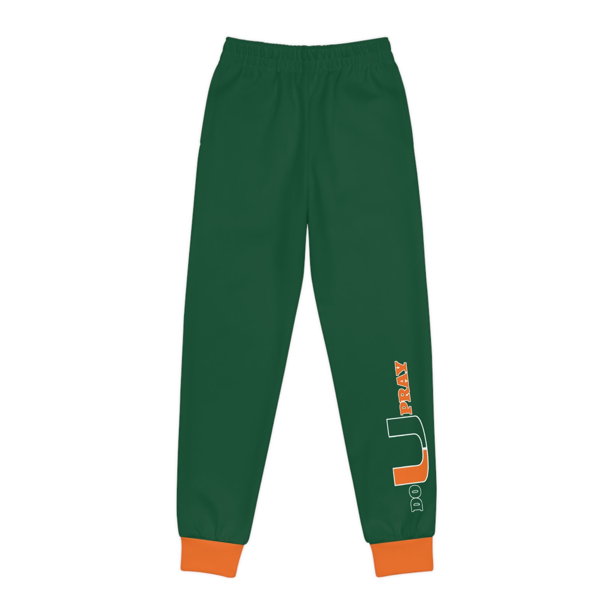 DoUPray Miami Youth Joggers – Soft, stylish joggers featuring a bold "Do U Pray" Miami-inspired design, part of the Believe Church Collection.