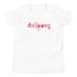 doUpray Cherry Youth Short Sleeve T-Shirt – Vibrant cherry-red faith-based tee featuring the "Do U Pray" message, perfect for young believers.