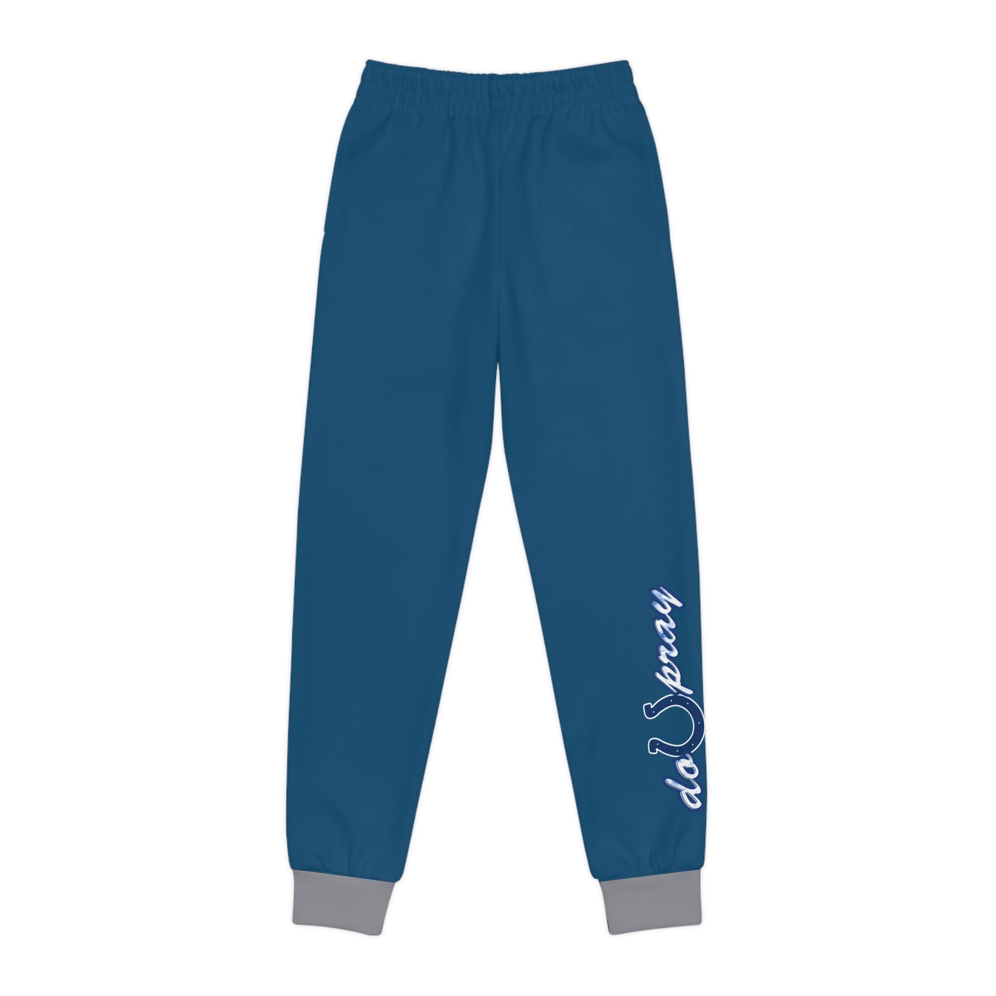 DoUPray Colt Youth Joggers (AOP) – Soft, stylish joggers featuring a bold all-over "Do U Pray" design, part of the Believe Church Collection.