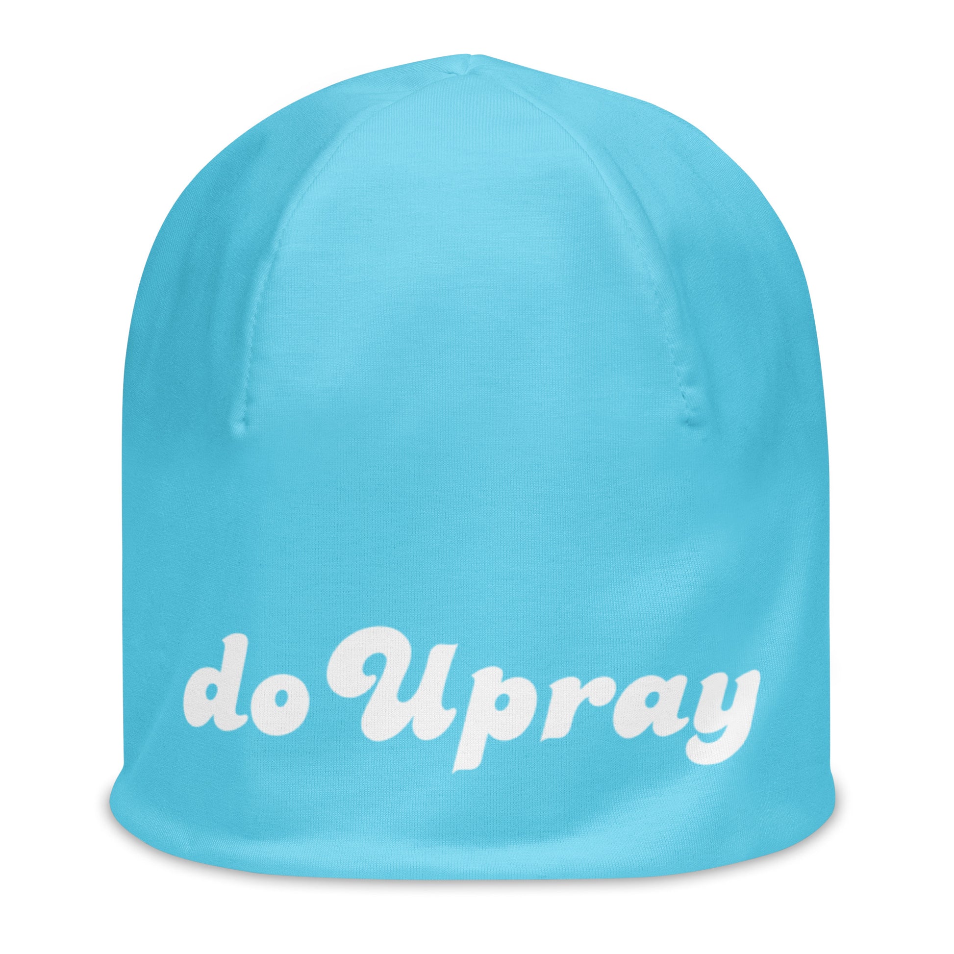 DoUPray Powder Blue Beanie – Soft and stylish double-layered hat in powder blue.