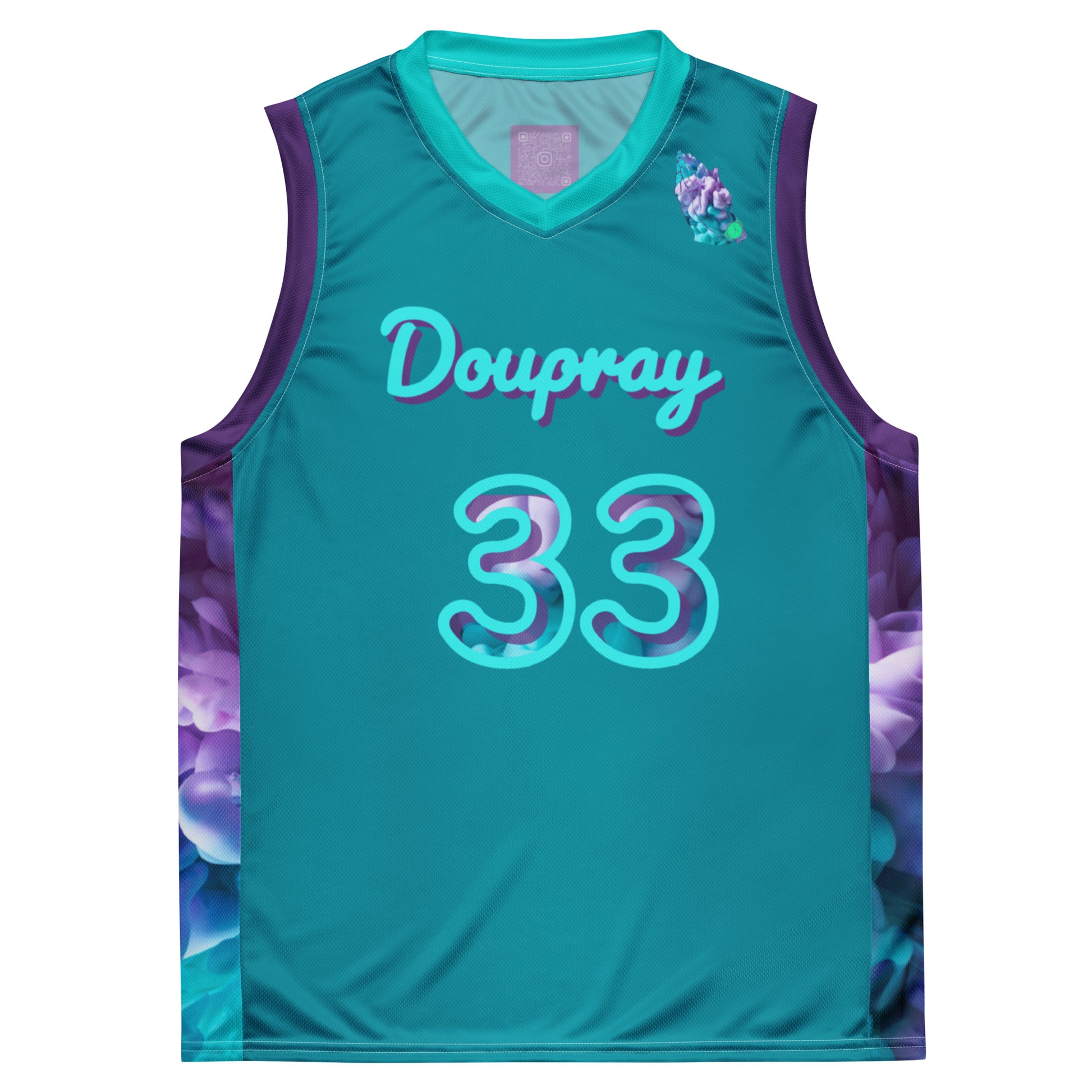 Do U Pray Black Graphiti Basketball Jersey Recycled unisex Christian athletic top with bold spiritual streetwear design