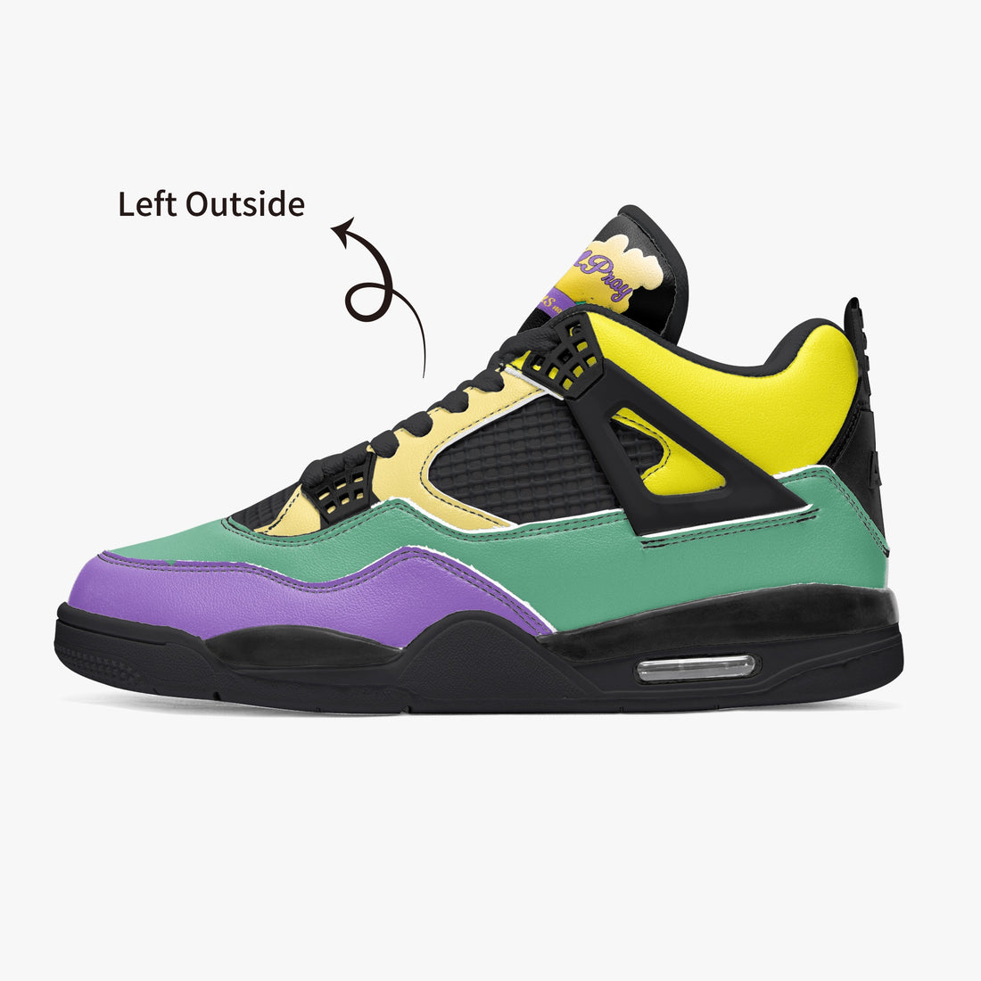 Do U Pray Air Pray sneakers with black sole and breathable mesh upper, styled for Christian streetwear