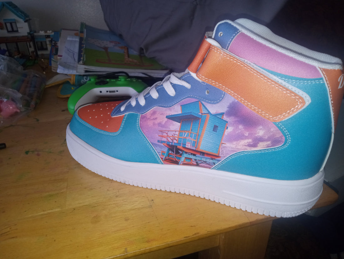 Prayer Force Sneakers (Miami sunset) Printy6