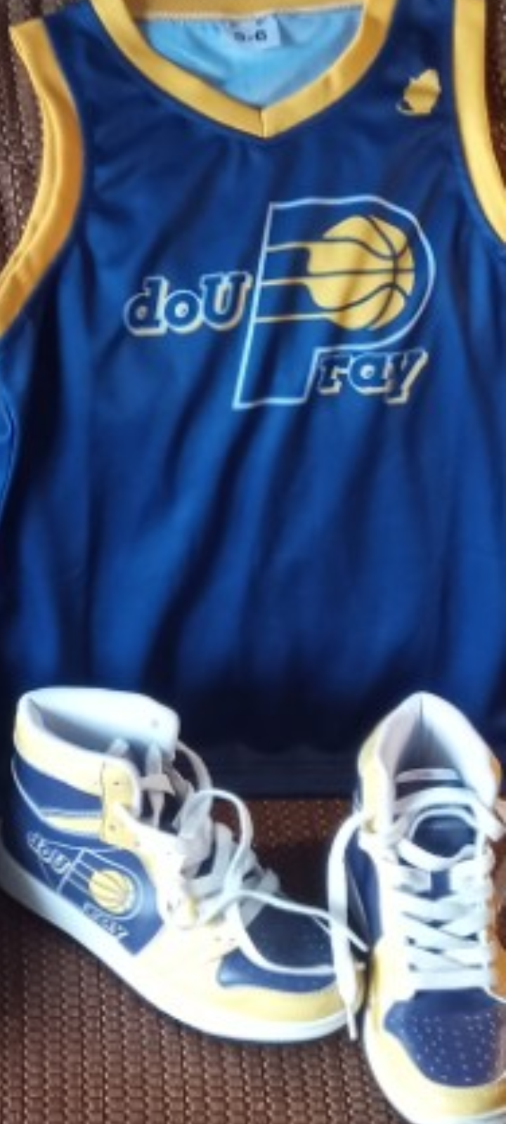 Air Pray youth sneakers blue/gold Do U Pray