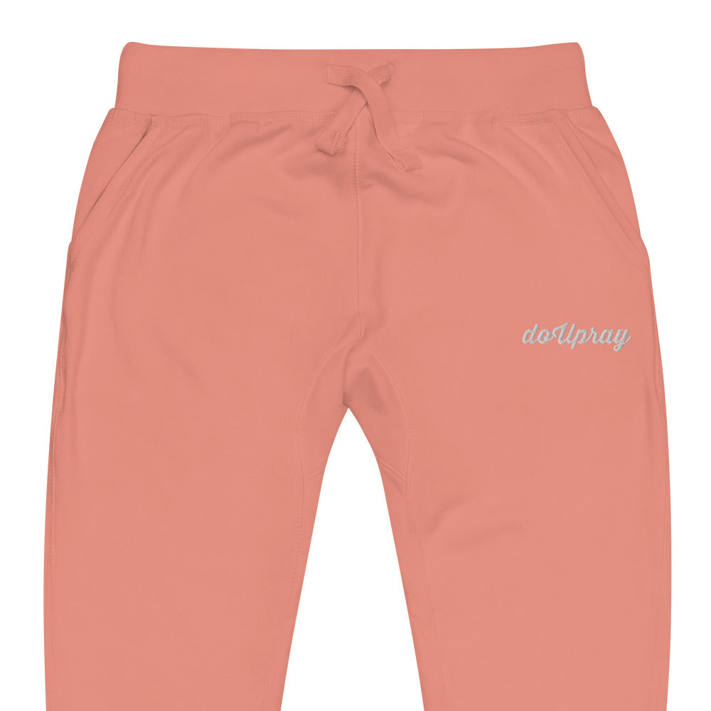 Women’s Fleece Sweatpants – Soft, cozy fleece sweatpants featuring a relaxed fit and deep pockets, part of the Believe Church Collection.
