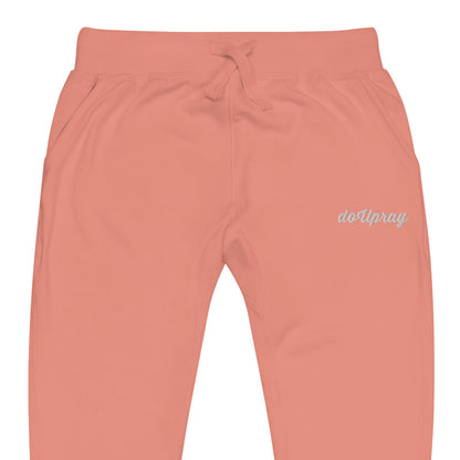 Women’s Fleece Sweatpants – Soft, cozy fleece sweatpants featuring a relaxed fit and deep pockets, part of the Believe Church Collection.