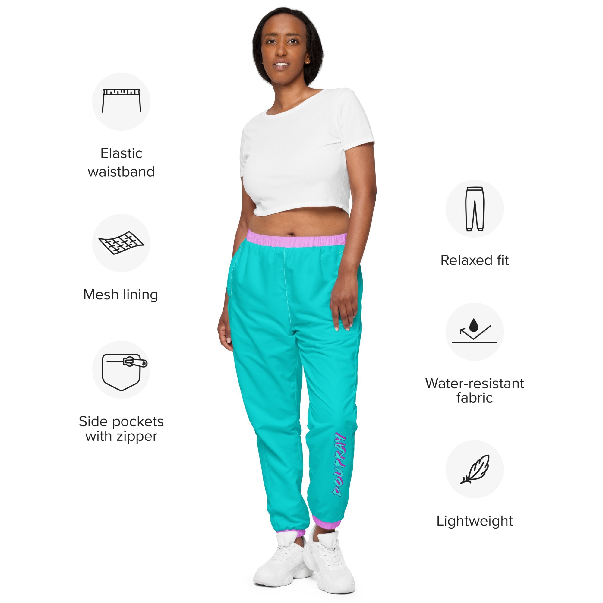 Fuchsia Track pants Do U Pray