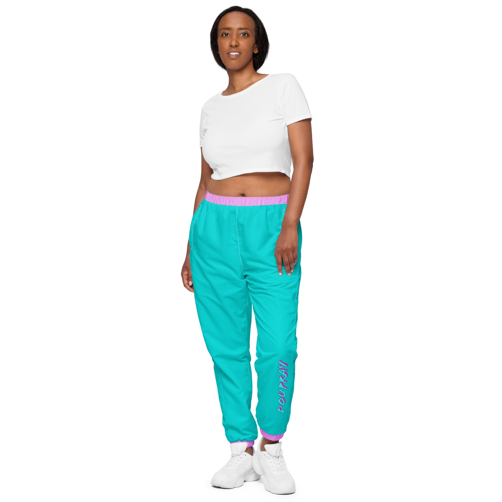 Fuchsia Track pants Do U Pray