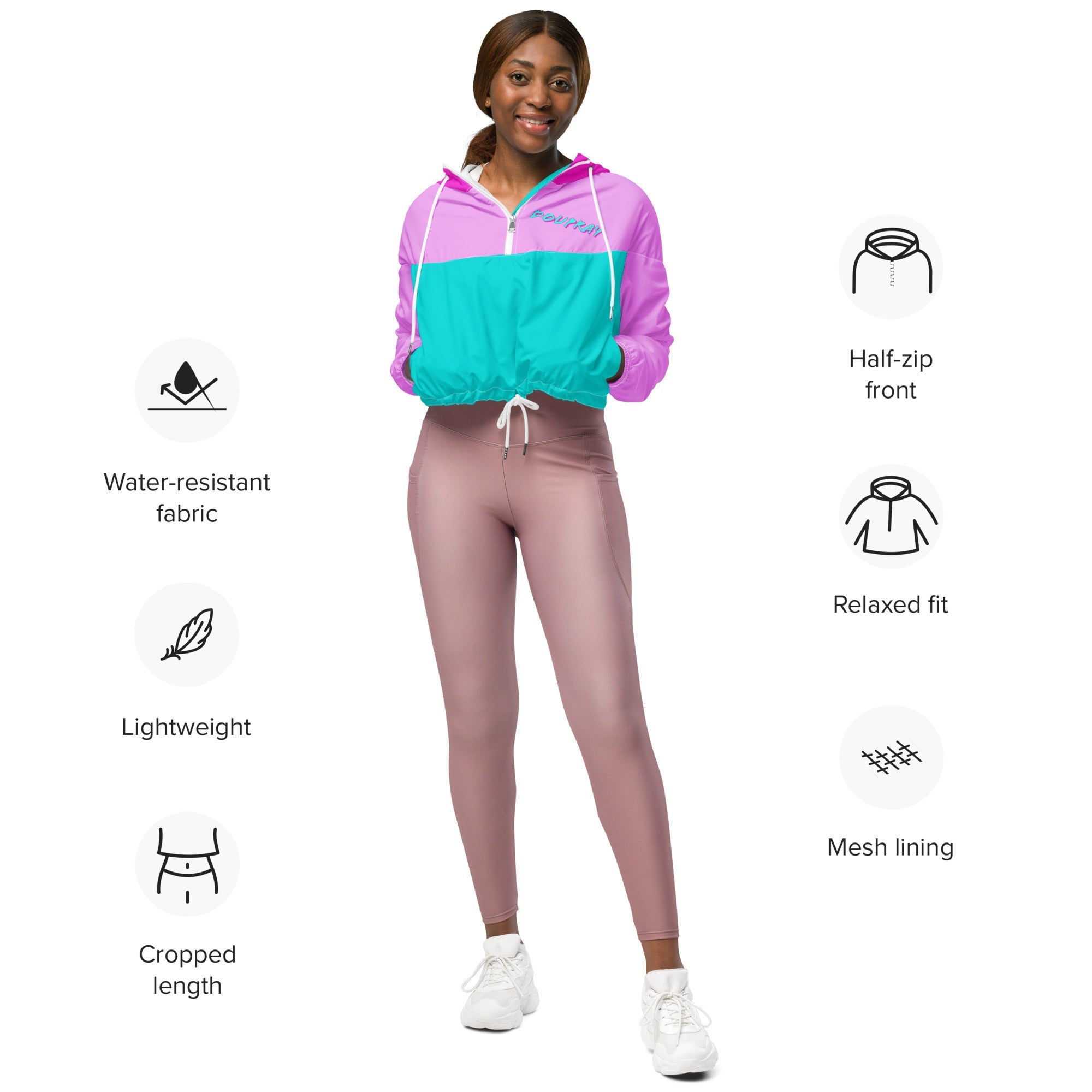 Fuchsia windbreaker Do U Pray
