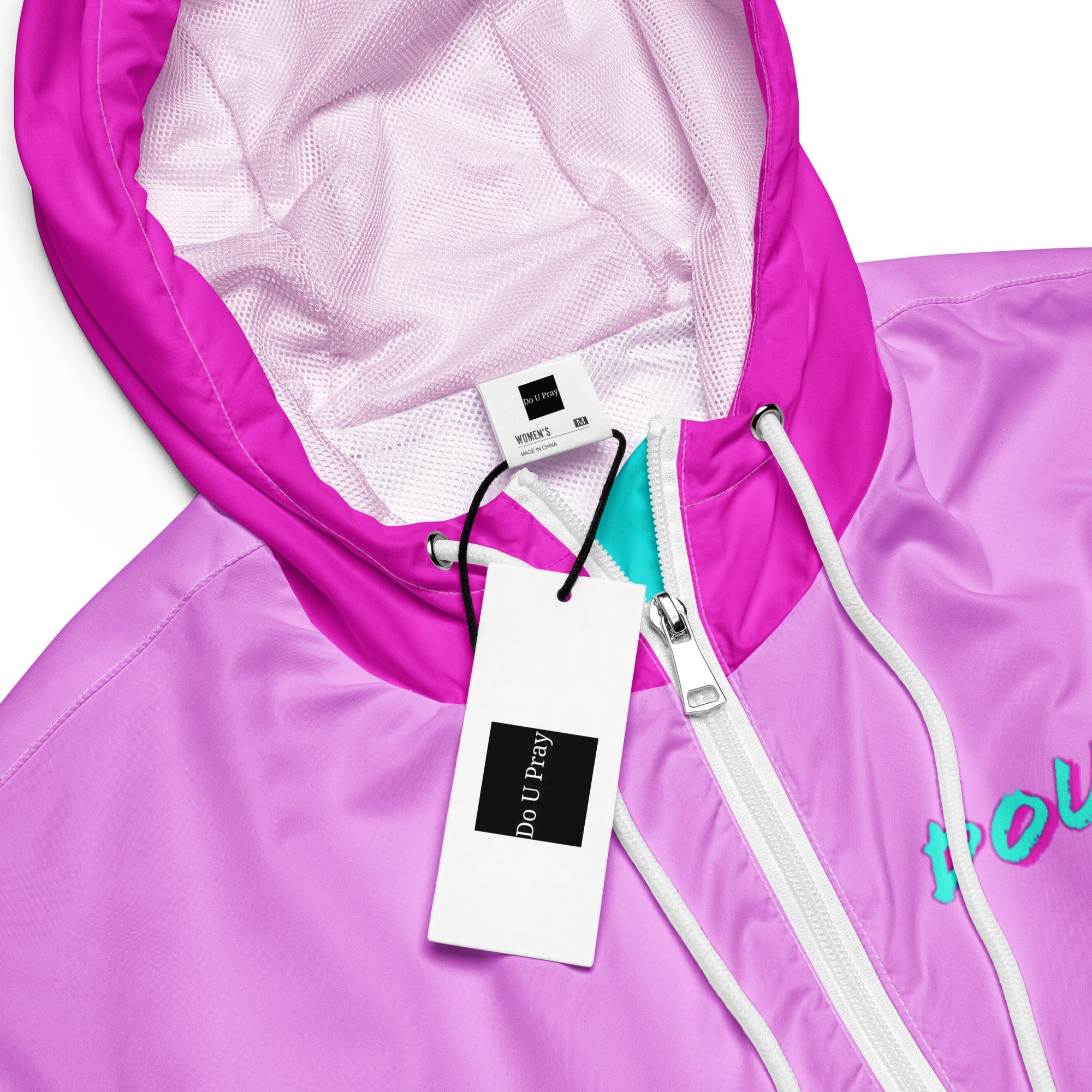 Fuchsia windbreaker Do U Pray