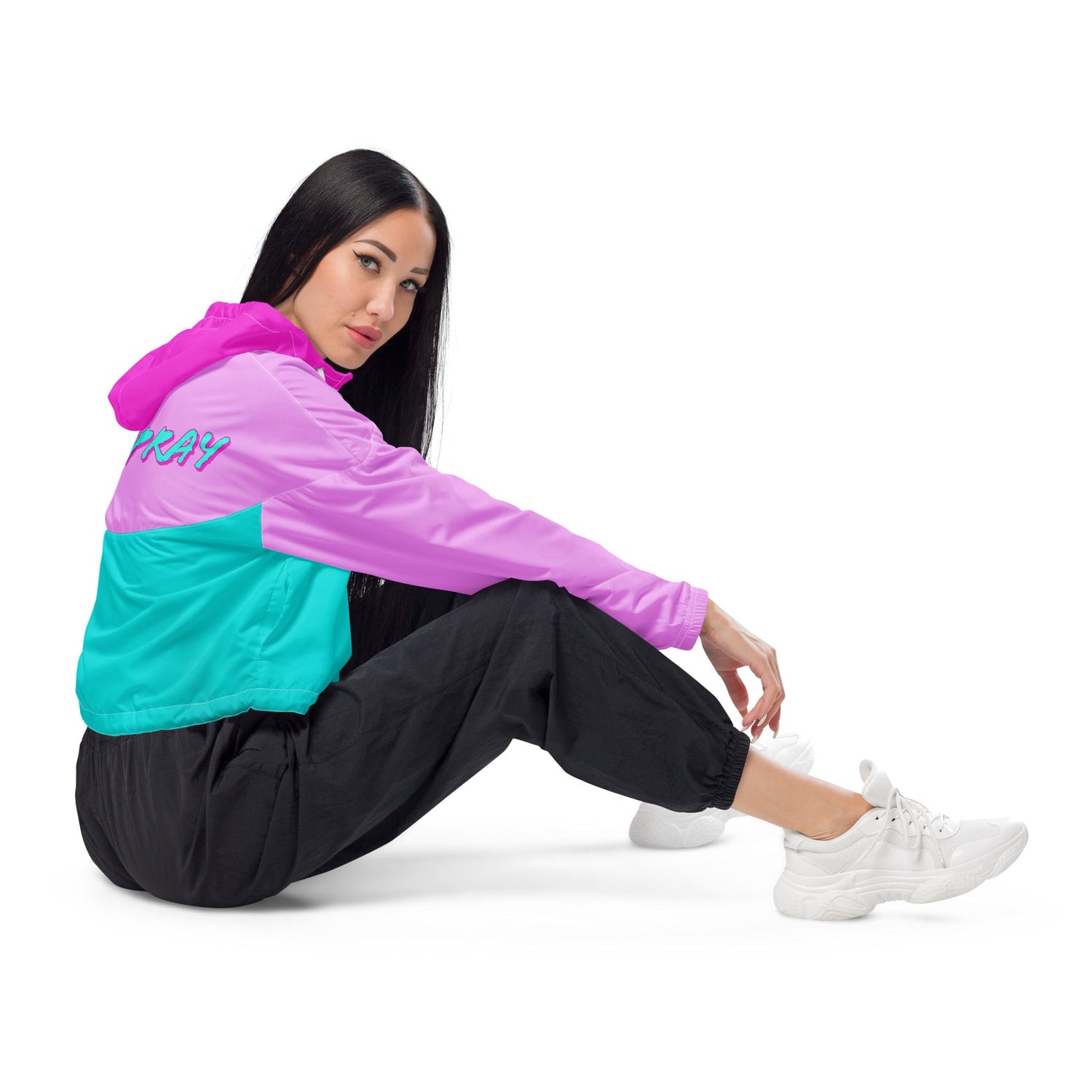 Fuchsia windbreaker Do U Pray