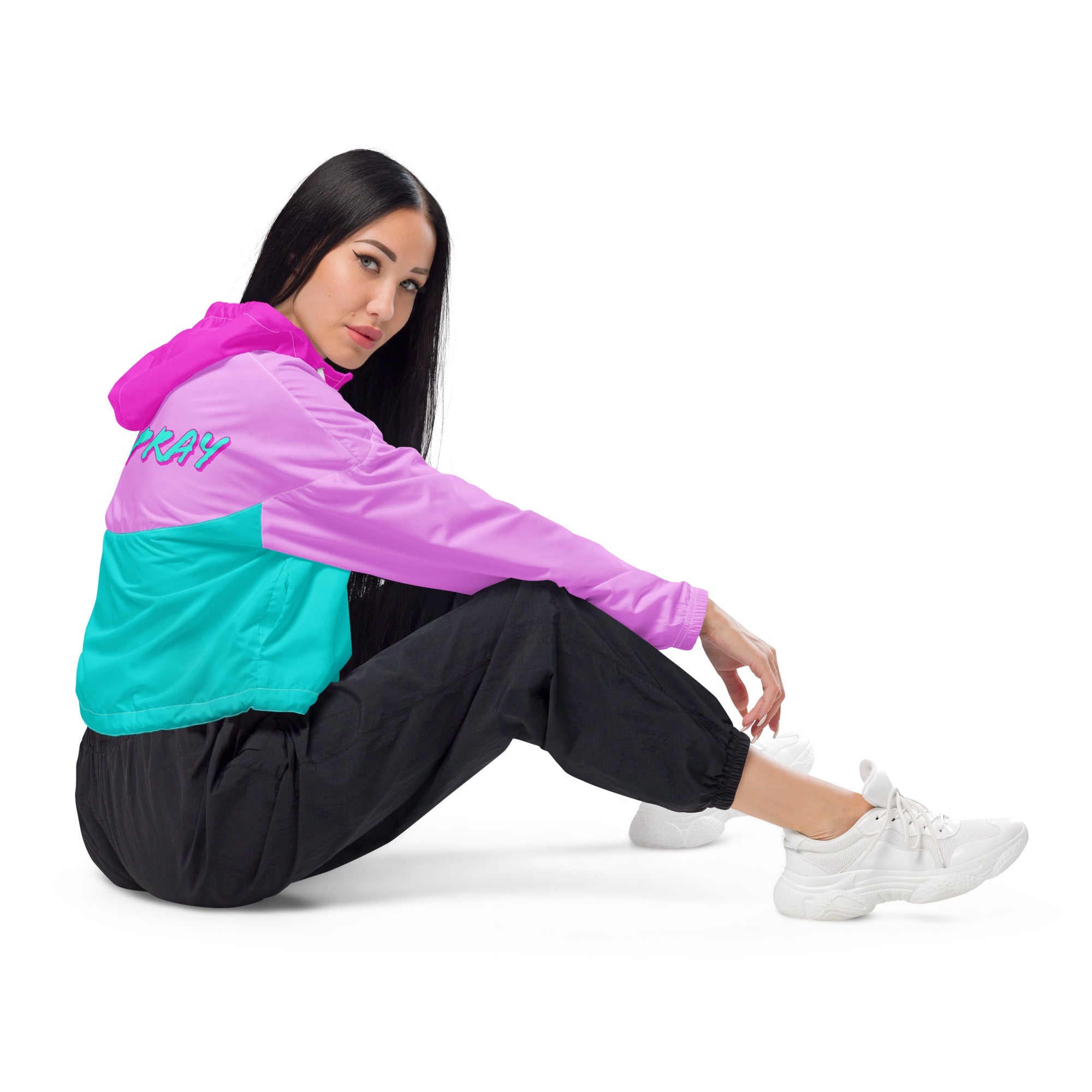Fuchsia windbreaker Do U Pray