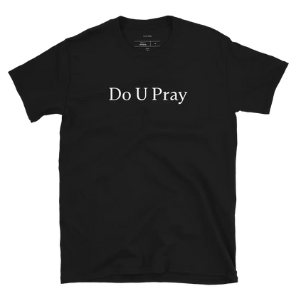 Do U Pray Classic Tee – Fuchsia T-shirt with faith-inspired design, soft cotton material, and a comfortable unisex fit.
