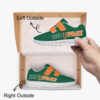 672. Kids Lightweight Velcro Sneaker Do U Pray