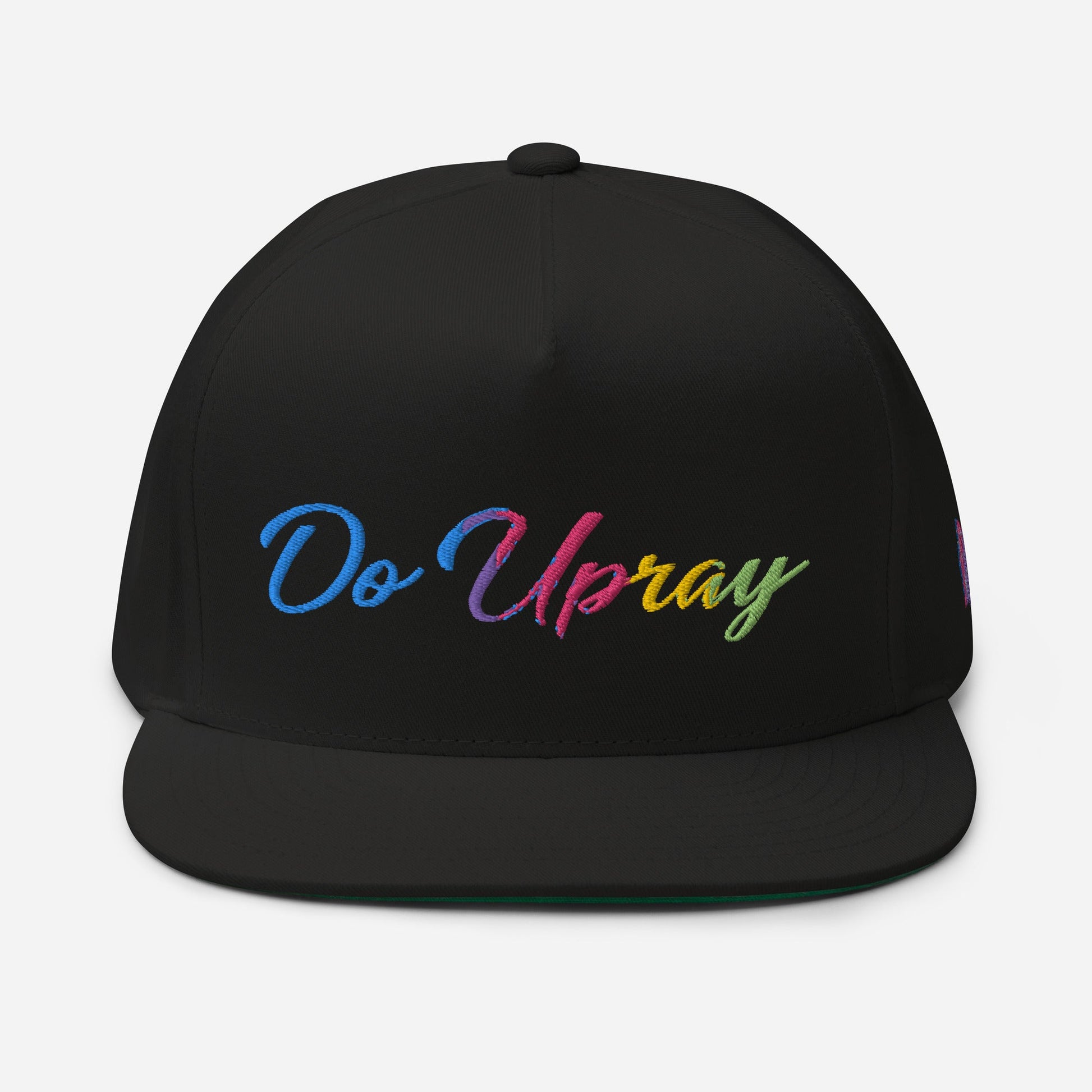 Rainbow Flat Bill Cap Do U Pray