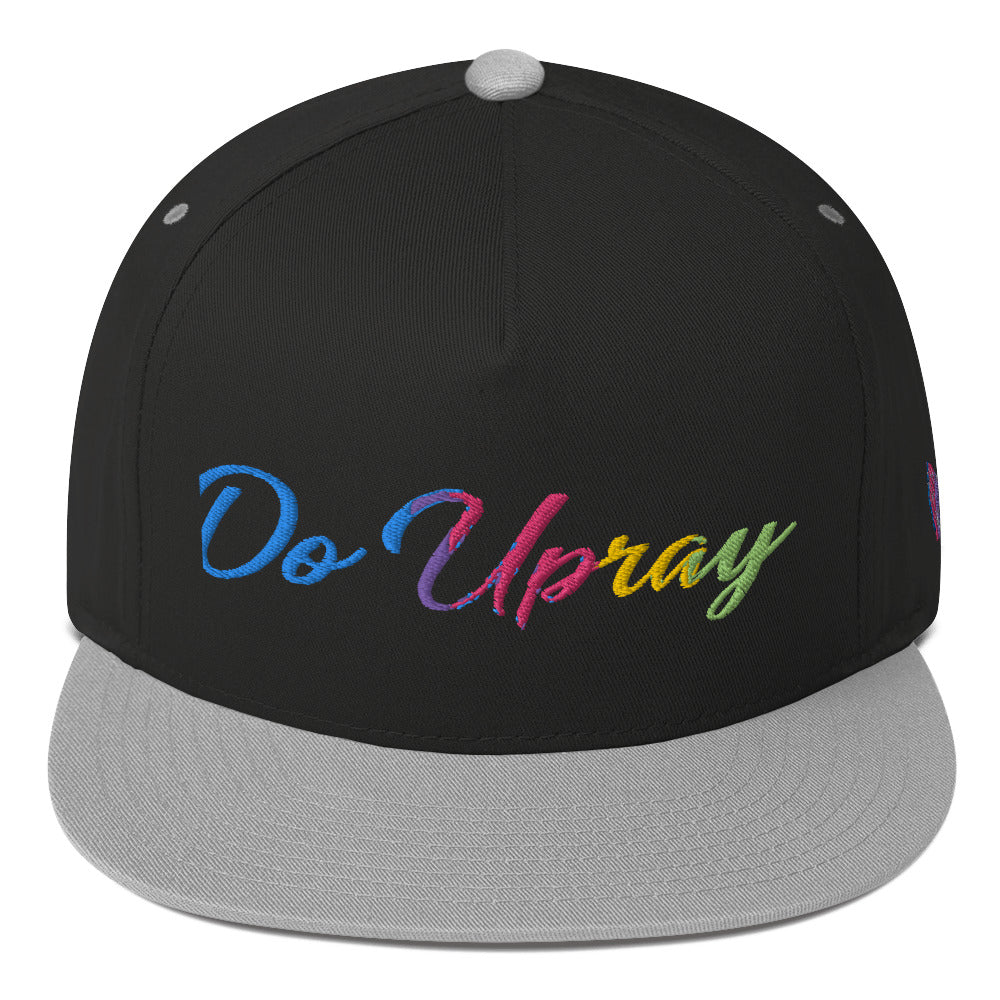Rainbow Flat Bill Cap Do U Pray
