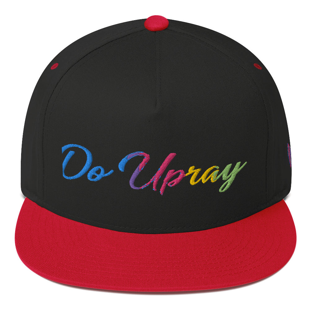 Rainbow Flat Bill Cap Do U Pray