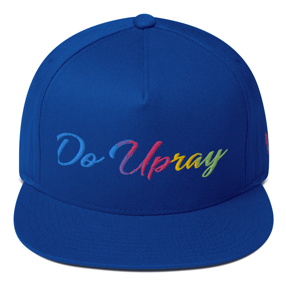 Rainbow Flat Bill Cap Do U Pray