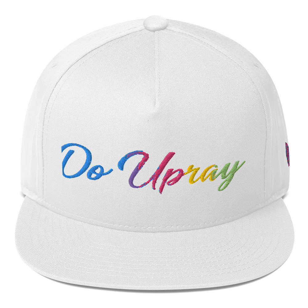 Rainbow Flat Bill Cap Do U Pray