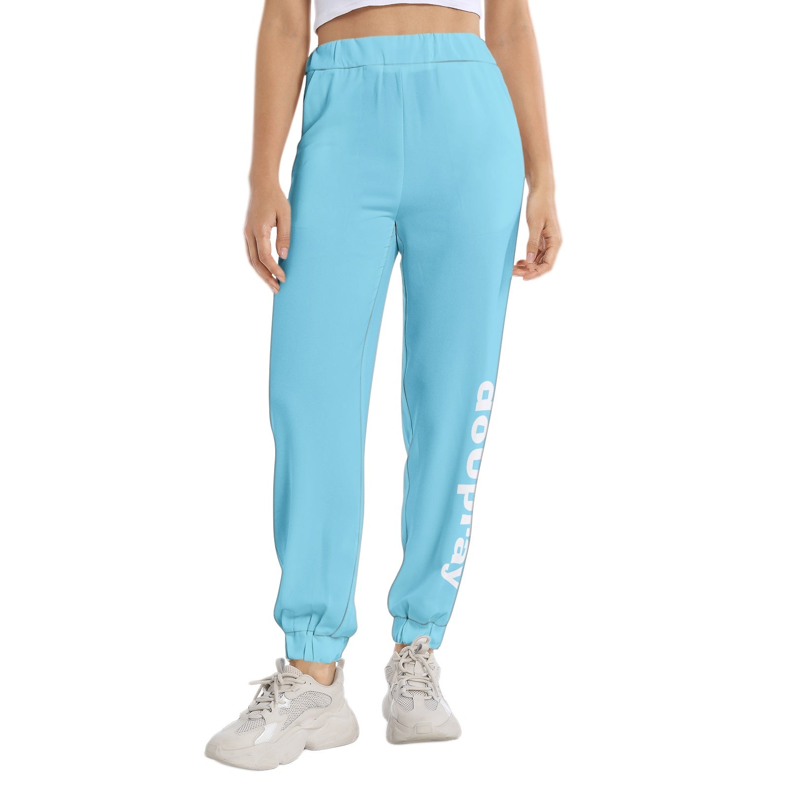 doUpray Elastic Waist Tapered Sweatpant Printy6