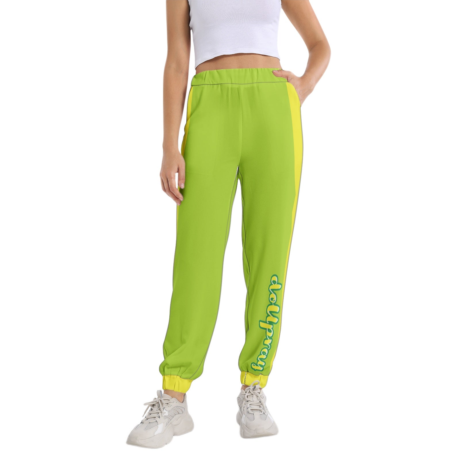 Elastic Lemon Lime Sweatpants – Bright, stylish sweatpants featuring a modern tapered fit and deep pockets, part of the Believe Church Collection.